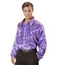 Camisa Disco Violeta Años 70 adulto