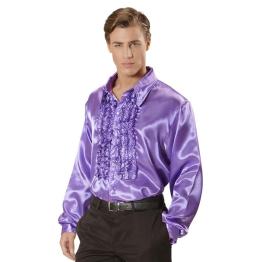 Camisa Disco Violeta Años 70 adulto