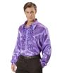 Camisa Disco Violeta Años 70 adulto