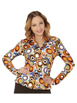 Camisa Mujer Años 70 Bubbles.*