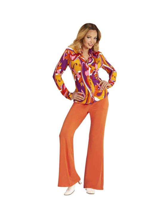Camisa Mujer de los Años 70 Orchids