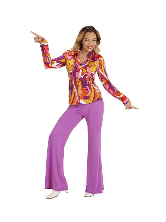 Camisa Mujer de los Años 70 Orchids