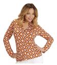 Camisa Mujer Años 70 Rombos ^