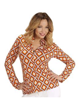 Camisa Mujer Años 70 Rombos ^