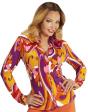 Camisa Mujer de los Años 70 Orchids