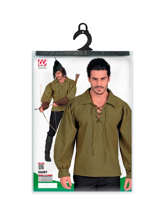 Camisa Personaje Histórico Verde para Disfraces Medievales