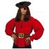 Camisa Pirata / Renacentista Roja hombre .