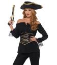 Camisa Pirata Deluxe mujer Negra