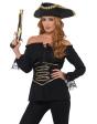 Camisa Pirata Deluxe mujer Negra