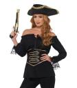Camisa Pirata Lujo con Ceñidor y Encaje Adulta