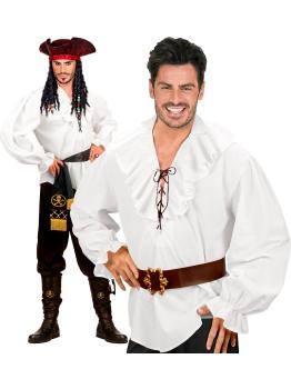 Camisa Pirata/Renacentista blanca de hombre