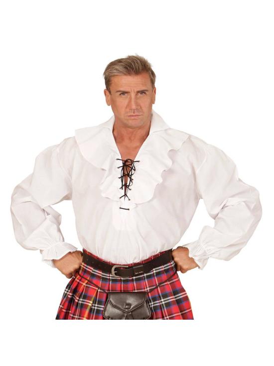 Camisa Pirata/Renacentista blanca de hombre