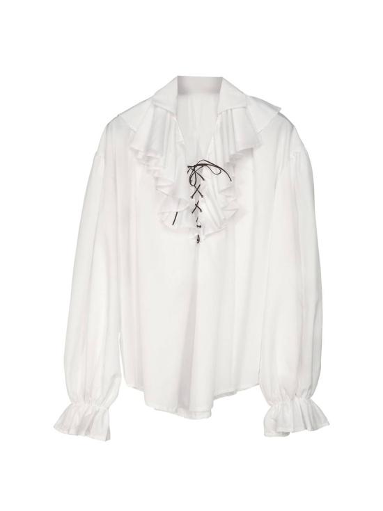Camisa Pirata/Renacentista blanca de hombre