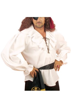 Camisa Pirata/Renacentista blanca de hombre