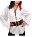 Camisa Pirata/Renacentista Blanca Mujer