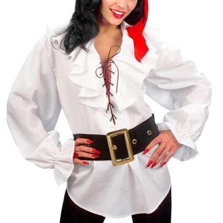 Comprar Camisa Pirata/Renacentista Blanca Mujer > Accesorios Textiles para Disfraces > Complementos Disfraces > Camisas y camisetas para Disfraces Tienda de disfraces en Madrid, disfracestuyyo.com