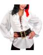 Camisa Pirata/Renacentista Blanca Mujer