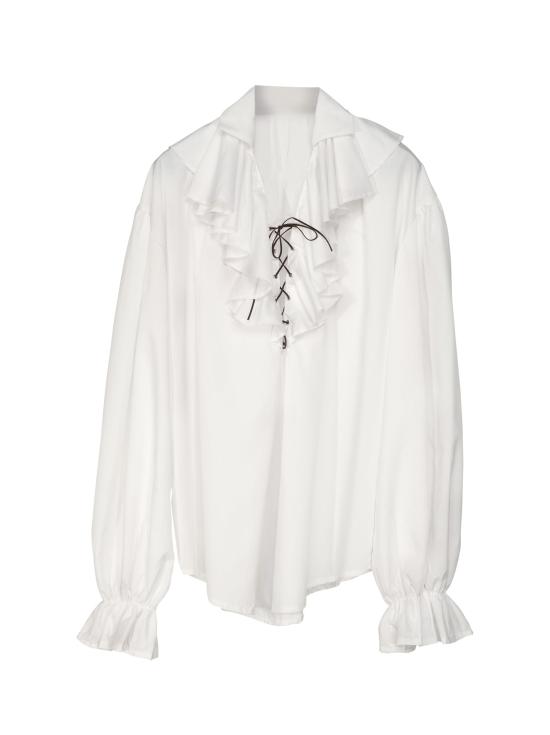 Camisa Pirata/Renacentista Blanca Mujer