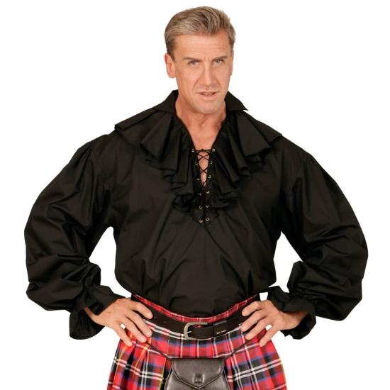 Camisa Pirata/Renacentista Hombre color Negra . Camisa Pirata/Renacentista Hombre color Negra .