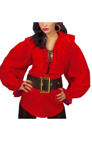 Camisa Pirata/Renacentista Roja Muje