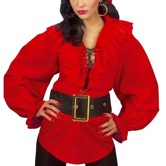 Camisa Pirata/Renacentista Roja Muje Camisa Pirata/Renacentista Roja Muje