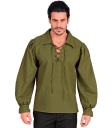 Camisa verde de personaje histórico.