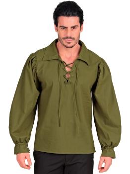 Camisa verde de personaje histórico.
