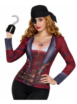 Camiseta disfraz Pirata  Mujer  talla M