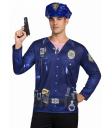 Camiseta disfraz Policia para hombre talla M