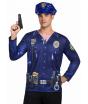 Camiseta disfraz Policia para hombre talla M