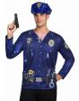 Camiseta disfraz Policia para hombre talla M