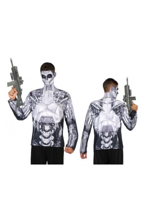 Camiseta disfraz Robot para hombre talla M