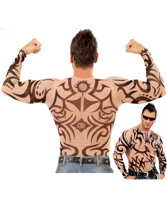 Camiseta Tatuajes Tribal para Hombre - Efecto Realista