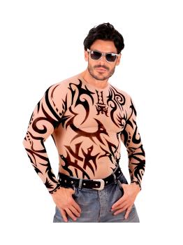 Camiseta Tatuajes Tribal para Hombre - Efecto Realista