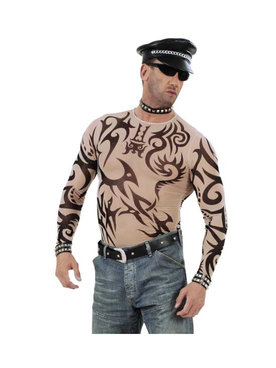 Camiseta Tatuajes Tribal para Hombre - Efecto Realista