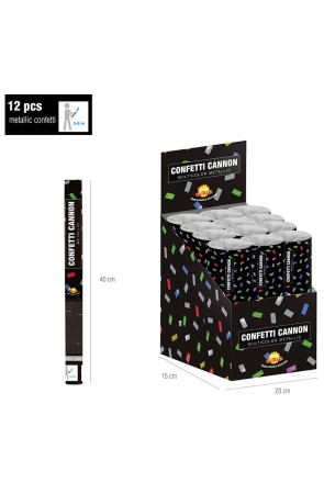 Cañon de Confetti colores 30 cms Aire Comprimido