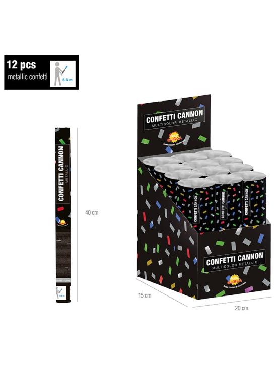 Cañon de Confetti colores 30 cms Aire Comprimido