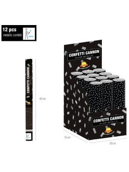 Cañon de Confetti Plata 40 cms Aire Comprimido
