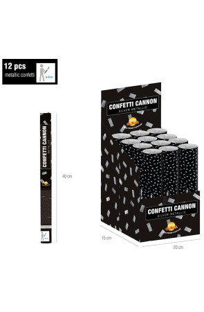 Cañon de Confetti Plata 40 cms Aire Comprimido
