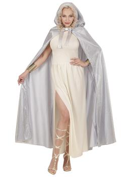 Capa Blanca Capucha Fantasía
