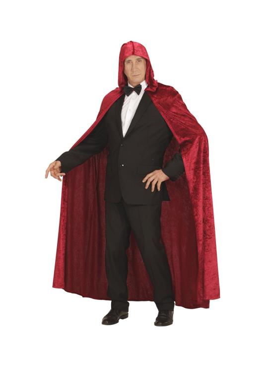 Capa capucha burdeos terciopelo 150 cm Unisex