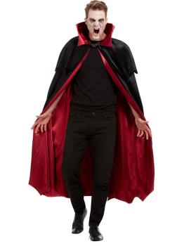 Capa de vampiro, Negro, velvetón con forro rojo
