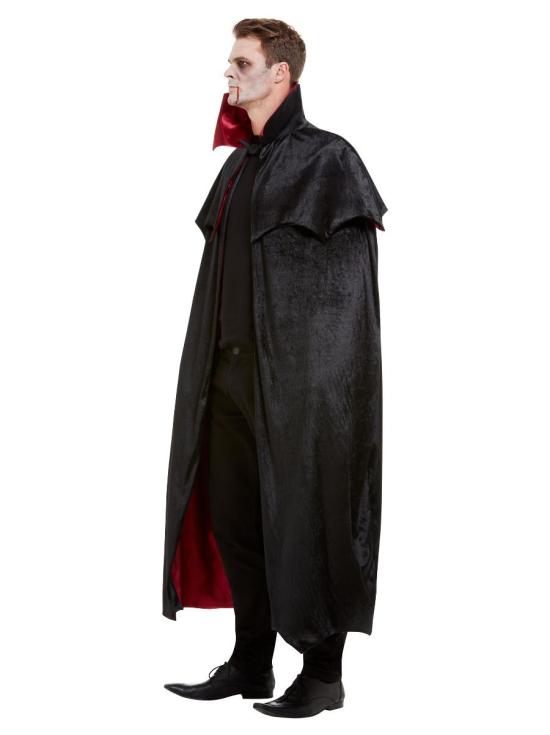 Capa de vampiro, Negro, velvetón con forro rojo