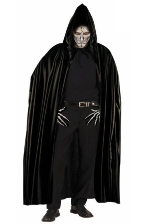 Capa negra capucha 142 cms Unisex  .