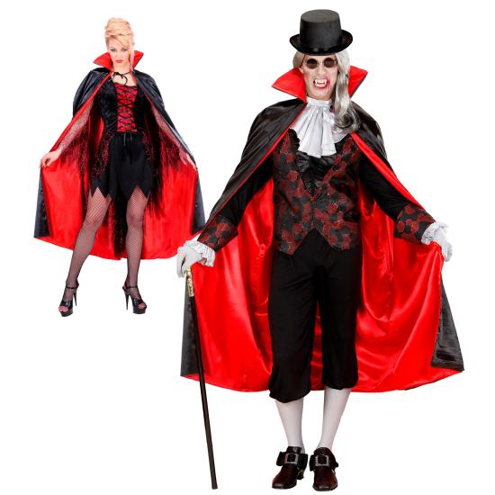 Capa Negra-Roja Forrada de Raso de 135 cms Unisex Capa Negra-Roja Forrada de Raso de 135 cms Unisex