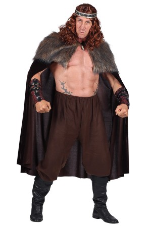 Capa para Disfraz Marrón con Cuello Peluche 1250cms