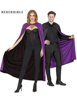 Capa Purpura y Negra Reversible 130 cms