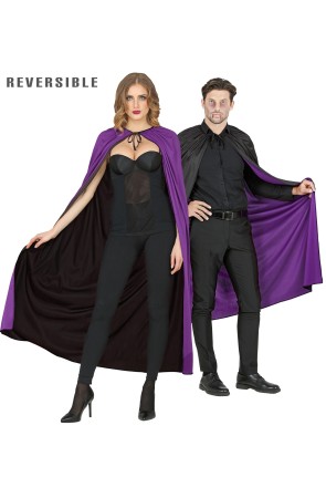 Capa Purpura y Negra Reversible 130 cms
