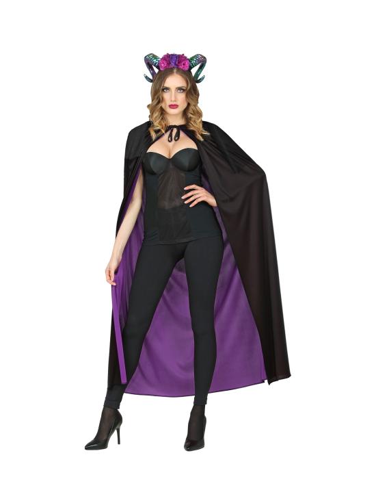 Capa Purpura y Negra Reversible 130 cms