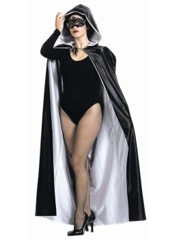 Capa Reversible Negra y Blanca con Capucha de 140 cms.